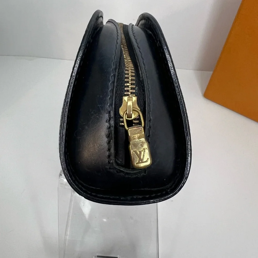 Louis Vuitton Black Epi Leather Cosmetic Pouch